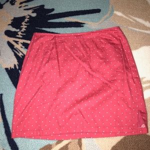 J. Crew Red with white polka dot skirt